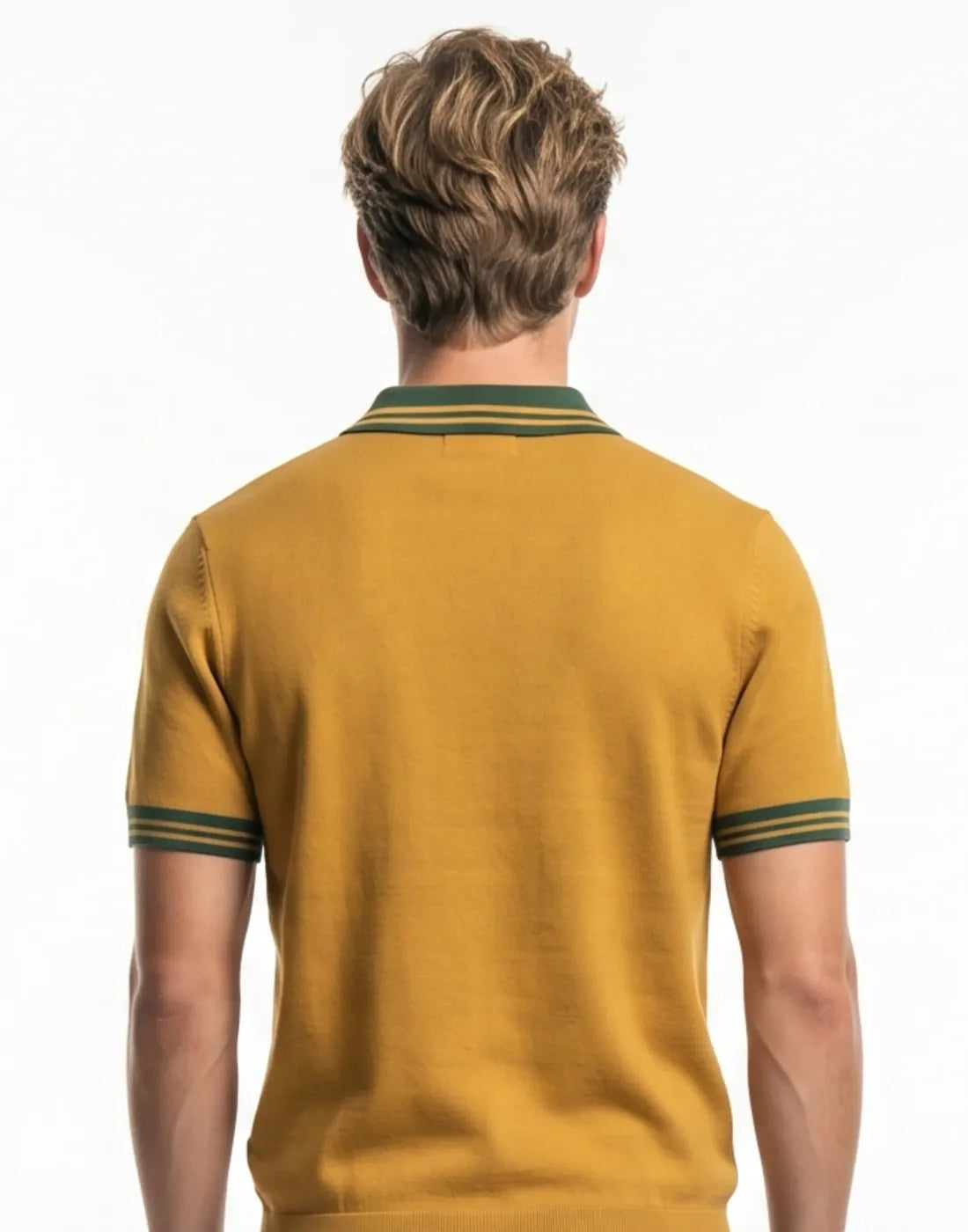 Yellow Knitted Urban Polo T-shirt